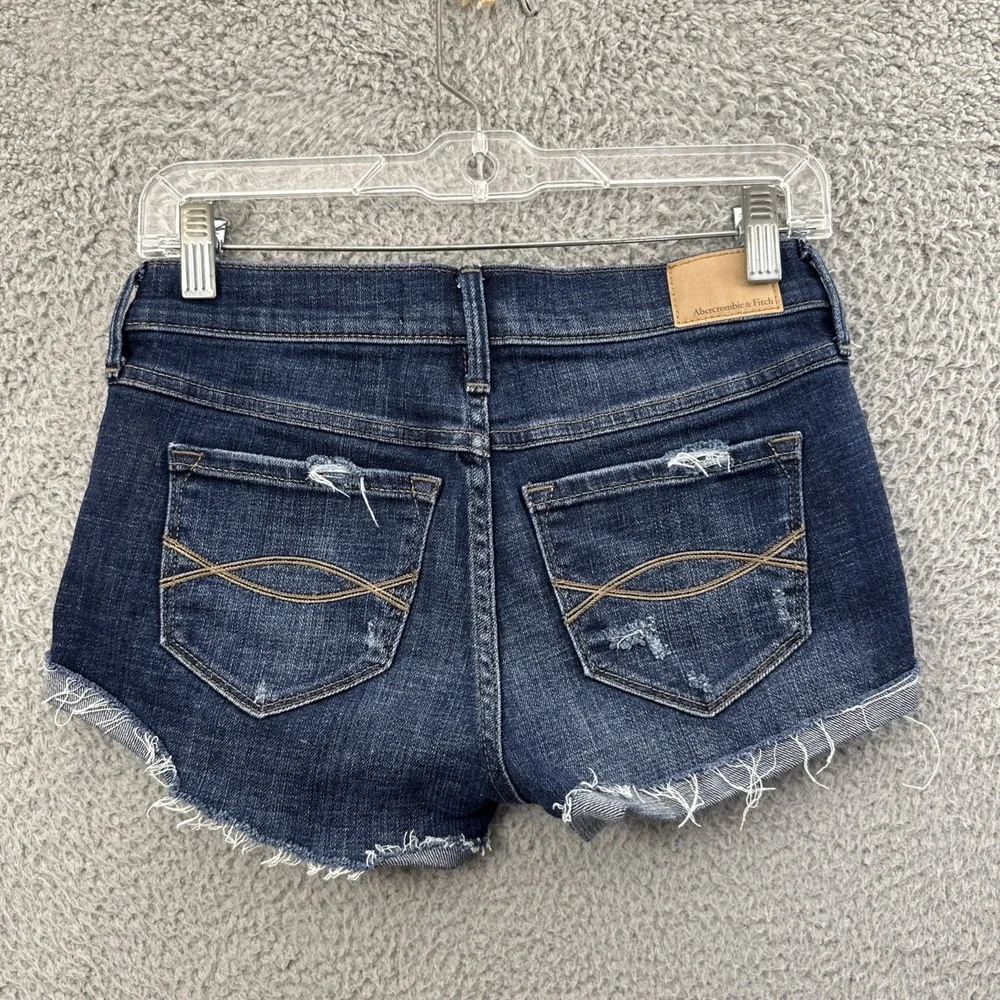 Y2K Abercrombie & Fitch Low Rise Denim Jean‎ Shorts 2
